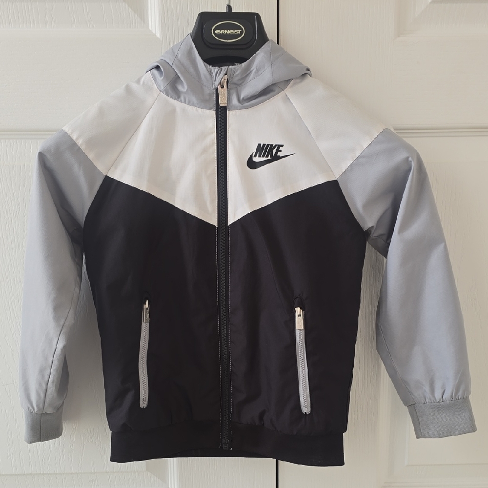 Nike Black and White Hooded Jacket